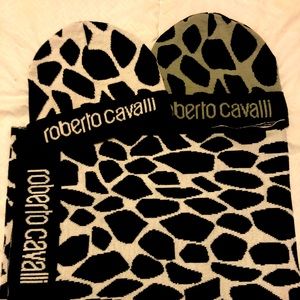 Roberto Cavalli Hat Scarf set